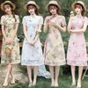 Ethnische Kleidung Sommer 2024 Mid-Länge Daily Aodai Cheongsam Verbesserte moderne Vietnam traditionelle Kleidung Schlanker eleganter Mode Qipao für Frauen