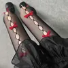 Meias sexy jk lolita garotas coxa meias altas calcinha de meia -calça de malha de malha de malha de malha de malha de malha de estilo japonês arco de veludo kawaii calças bonitas 240416