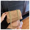 Bags2024 New Small Lingge Embroidered Thread Single Shoulder Crossbody Fashion Chain Women's Bag Trend 75% factory wholesale