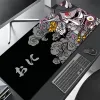 Pads Schwarz -Weiß -Schreibtischmatten -Gaming -Maus -Pad großer Mousepad Gamer -PC -Zubehör XXL Computer Keyboard Deskpad Anime Maus Matte Lauf