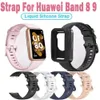 Correa de silicona para Huawei Band 8 9 Becelet con accesorios de banda de vigilancia de reemplazo de estuche suave Huawei Band 9 Sport Strap