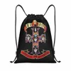 Hard Rock Band Guns N Roses Drowpack Backpack Women Men Gym Sport SackPack Portable Bullet Logo Borse Sack N583#