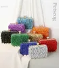 Handgefertigte Perlen Luxus Frauen039s Clutch Bag 2022 Promi -Abendparty Handtasche Brieftasche Diamant Shiny Totes Prom Polse2137705