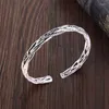 Bangle Retro Simple Twisted Flätad metallmäns armband Woven Bangles smycken gåva till pojkar make far