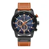 Top Brand Luxury Curren 8291 Модный кожаный ремешок Quartz Men Смотреть повседневные даты бизнеса мужские наручные часы часы Montre Homme