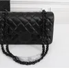 10A Top Tier Quality Jumbo Double Flap Bag Bag Designer 25cm Caviar Caviar Caviar Classic All Black Pres