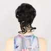 Kvinnors fantastiska snygga syntetiska elastiska hårband i hårring chignons lockiga hår chignons party falska bullar hårförlängningar