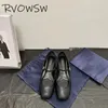 Dress Shoes Rvowsw Designer 2024 Mid Heel Mary Leather Leer Single Button Round Head Casual veelzijdig