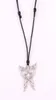 X2 een stuk zilveren vlinder penram hanger met paarse amulet sieraden6901622