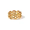 Designers design high luxury ring women's gold engagement wedding wide ring fashion retro geometric gift