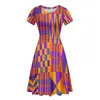 パーティードレスHycool 2024ファッション半袖の丸い首の誕生日Aラインドレスを販売する女性のためのドレス