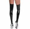 Sexy Socks 1-3pcs Latex Wet Look Faux Leather Thigh High Stockings Women Sexy Night Clubwear Long Knee Stockings PVC Leather Legging Socks 240416