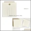 Tags, Price Card 8X8Cm White Diy Blank Earring Necklace Hair Clip Display Jewelry Packing Organizer Anti-Lost Hanging Paper Dhgarden Dhfv2