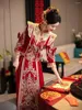 Etnische kleding Chinese Syle trouwjurk bruid slanke toastpakken groot formaat avondfeestje Kimono Bride's Toast -kostuum