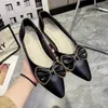 Casual Shoes Spring Flat Women's Sweet Bow OL Office Pointed Toe Shallow Slip Resistant Foldable Ballet