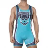 Męskie zapasy Singlets Suit Professional Combinall Training Competition Freestyle Wrestling Suit High Elastic Sleveless Outfit 240409