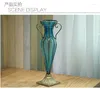 Vase Creative Vase Decoration Hydroponic Glass Living Room透明な花の配置レトロヨーロッパのテレビキャビネット