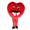 2024 Rozmiar dorosłych Halloween Mascot Red Heart Costume Reklama Ulotki Ubrania Mascotte Temat Fancy Dress Kostium karnawałowy