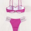 2024 Swimsuit Dames tweedelig splitspak Sexy Slim Fit Backless verzamelen High Tailed Bikini