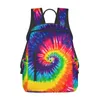 Rucksack 14,7 Zoll blaugrüne Krawattenfarbstoff Compact Light Reisetasche Laptop Hippie Druck Computer für Männer Frauen verstellbare Träger