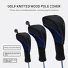 3pcs Set Golf Head Covers Driver Fairway Wood Headcovers For Club Rods Protectors Golfs Clubs Holder 240411