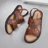 Sandalet Erkek Yazları Ev İçin İki Giyen Stil ve Hafif Şık Moda Anti Anti-Slip Nefes Alma Sandal Erkekler