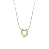 Подвесные ожерелья модная геометрическое ожерелье U-форма для женщин-девушек из нержавеющей стали золотой цвет минималистский цепь