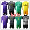 2019 20 Real Madrid Kids Soccer målvakt Uniforms 25 Courtois 1 Navas Bale Ramos Morata Purple Yellow Youth Mealie Kit6255990