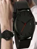 Armbandsur 2021 Casual Women Large Dial Leather Band Simple Watches Gift Men Calender Quartz Watch8068193