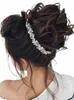Trendy Tiara Wedding Hair Bijoux Crystal Hails Hair Acless Femed Headdrom Prom Band Sier Pearl Bridal Bands U1Z1 #