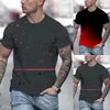 Camas de camisetas masculinas de verão ao ar livre camisa de manga curta de mangas curtas Camisa casual de camiseta 3D colorida lazer fora de casa 2024 115