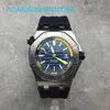 Orologio da polso per leisure AP Royal Oak Offshore Serie Blue Blu Elastico Branda MENTI MECCCIA DI PRECISIONE ACCIAIO Diametro 42 mm Luxury