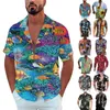 Chemises décontractées pour hommes boutonnés floraux Tropical Holiday Beach Summer Vêtements surdimensionnés Vintage