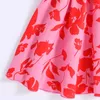 Robes de fille robe mode d'été pour 4-7ys pour enfants tenue douce rétro imprimé floral rose mignon style vacances fête décontractée