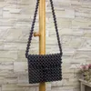 Sac tissé à la main des femmes perles fête vintage sacs d'épaule midi de mariage perle nuptiale crayon ins petit volet 2024 Arrivées