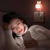 Lampy odcienie LED LING NOC NIGHT Light Śliczny kreskówka Nocna Niedźwiedź Światło Control Dekoracja sypialni dla niemowląt Światło Świąteczny prezent Q240416