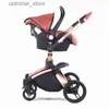 Carrinhos de bebê# carrinho de bebê 3 em 1 carrinho de bebê de luxo para carruagem recém -nascida couro de couro alto carrinho de carrinho 360 girating baby pushchair shell l416