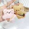 Plush Keychains Korean Style Kawaii Small Bear Plush Toy Cartoon Animal Pendant Keychain Cute Soft Stuffed Doll For Children Christmas Gift Y240415