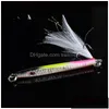 Jigging Spoon Hard Baits 5.7Cm/10.9G Diamond Jigs With Treble Hooks Saltwater Fishing Lure Drop Delivery Dhcq2