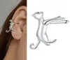 BUFF EAR 1PC Silver 925 Rings for Women Cat on Jewelry Design exclusivo 925 Sterling Brincos SCE967 2211074195219