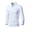 Brand de mode pour hommes Polos Polo Couleur coréen décontractée Couleur unie coréenne Top à manches longues T-shirt masculin d'été classique 6xl 7xl