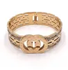 Jóias de marca famosa ladi mulheres manchas de aço pulseiras de ouro bangl7373948