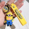 Decompression Toy Little yellow man keychain doll cute silicone car key chain pvc gifts wholesale