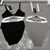 Designer Bikini Set Womens Knitted Sling Swimsuit Fashion Sexy Sexe Bra Sous-vêtements