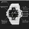 Armbandsur Sanda 780 Original Big Men's Sports Alarm Clock Quartz Waterproof Dual Display Watches Relogio Masculino