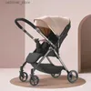 Poussettes # Baby Carriagebi-Directional Ultra Lightweight Pliable Paysage élevé Four Wheel Adormeur d'amortisseur Baby Baby Bababy Cart L416