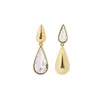 XIALUOKE Punk Metal Water Drop Asymmetry Crystal Drop Earrings For Women Geometric Golden Earrings Party Travel Holiday Jewelry 240416