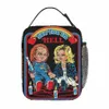 Childs Horror Halen Accories Isolierte Lunchbeutel für Reisebraut von Chucky Food Box Tragbare Kühler Thermal -Lunchbox Q33y##