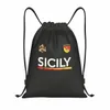 custom Sicilia Soccer Sicily Italy Football Jersey Drawstring Bags for Training Yoga Backpacks Men Italian Sports Gym Sackpack r53t#