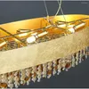 Kroonluchters moderne kristallen kroonluchter voor eetkamer goud hangende verlichting led lamp ronde luxe woning decor kleurrijke cristal keuken glans